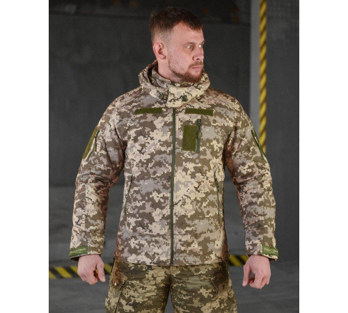 Тактична куртка софтшел single sword jumper (двоний фліс)