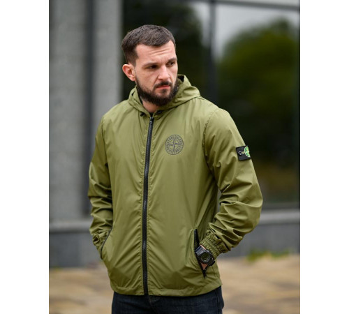 Вітровка кишеня Stone island oliva 4 ПП8000