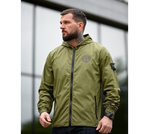 Вітровка кишеня Stone island oliva 4 ПП8000