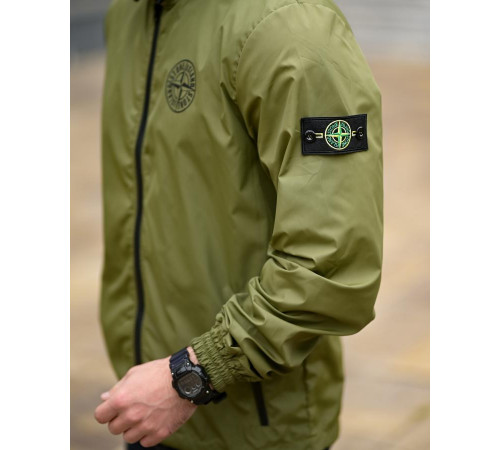 Вітровка кишеня Stone island oliva 4 ПП8000
