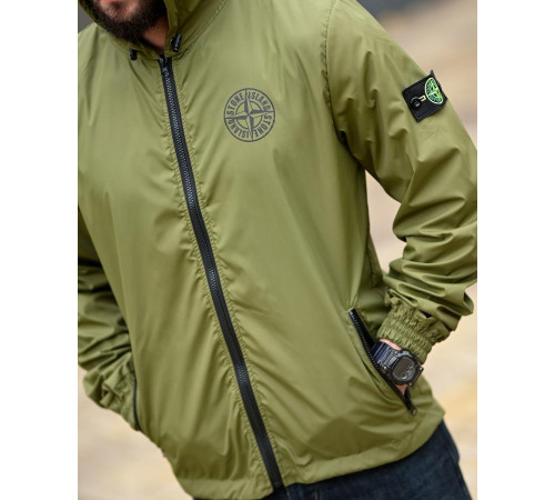 Вітровка кишеня Stone island oliva 4 ПП8000