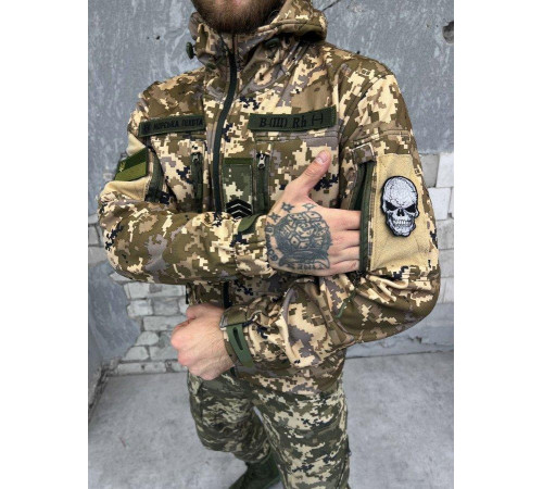 Тактична куртка Softshell софтшел піксель ВТ6447