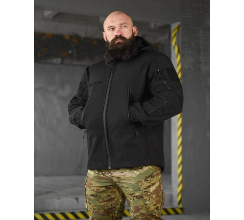 Весняна тактична куртка softshell masad чорна