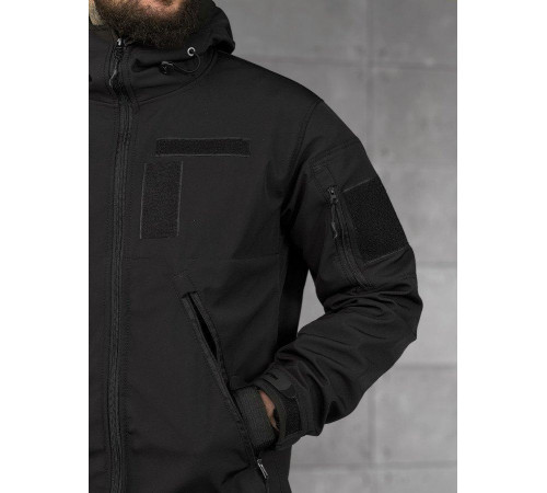 Демисезонная тактическая куртка софтшел lion black ВТ5053