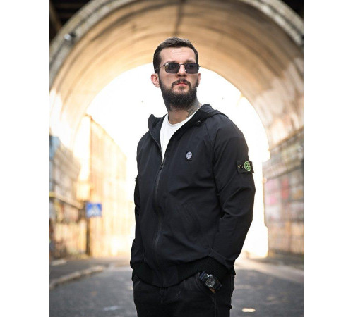 Городская Ветровка Stone island карман black 4 ДЛ7035
