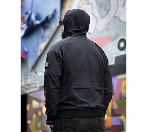 Городская Ветровка Stone island карман black 4 ДЛ7035