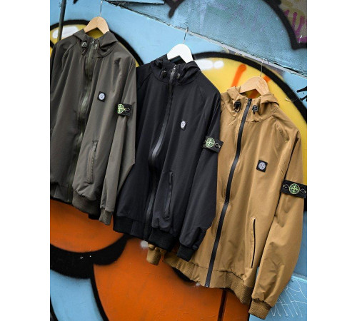 Городская Ветровка Stone island карман black 4 ДЛ7035