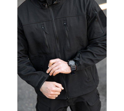 Городская тактическая куртка MAXIMUS софтшел black ПП7980