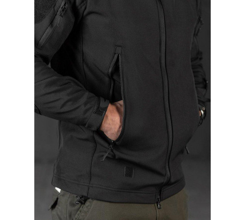 Демисезонная тактическая куртка Soft Shell Silver Knight Windstoper black ОР1232