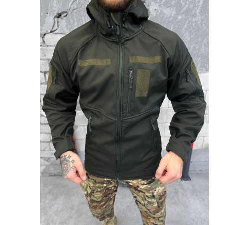 Тактична куртка softshell софтшел олива фліс ВТ5955