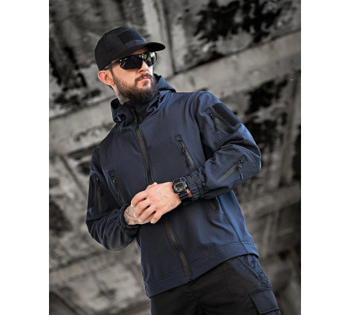 Тактична куртка Soft Shel синій ВТ6474