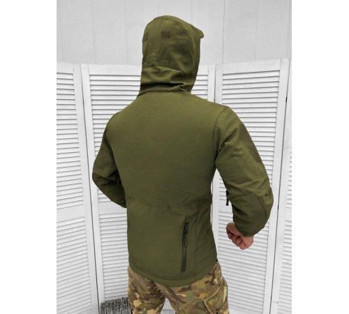 Осіння тактична куртка софтшел squat oliva ВТ7856