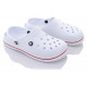 Кроксы мужские белые сабо Медицинская обувь "Прогресс Crocs" с большими дырками