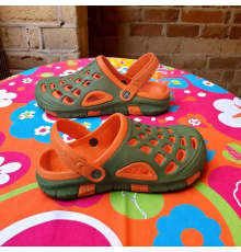 Крокси чорні сабо чоловічі crocs чоловічі літні гумові ляпанці з закритим носком 41 розмір - 26 см