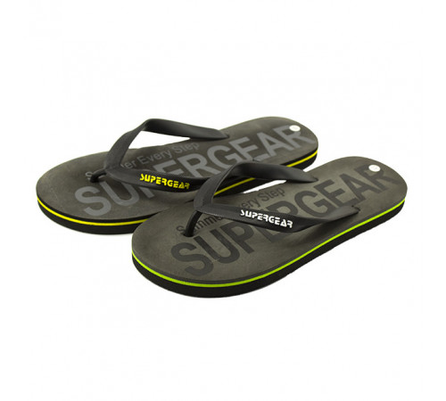 Чоловічі в'єтнамки шльопанці в палець Super Gear Чорний М0990-6