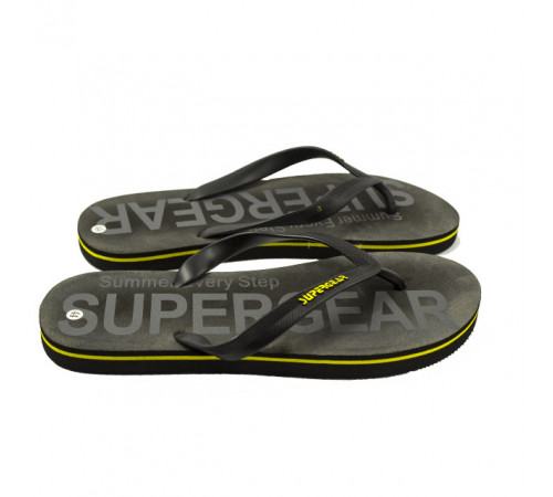 Чоловічі в'єтнамки шльопанці в палець Super Gear Чорний М0990-6