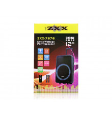 Акустическая переносная колонка ZXX-7676/ 8162 60Вт 12" 59х36х30см USB/SD/FM/BT/TWS/2MIC (1 шт/ящ)