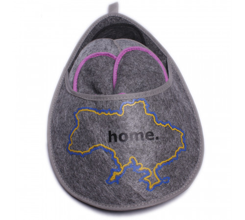 Комплект домашніх тапочок для гостей "Home", 5 пар тапочок у великому мішечку