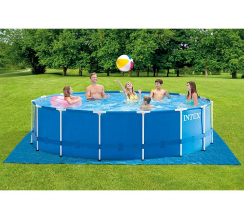 Каркасный бассейн Intex 28242, 457 x 122 см (3785 л/ч, стремянка, тент, подстилка)