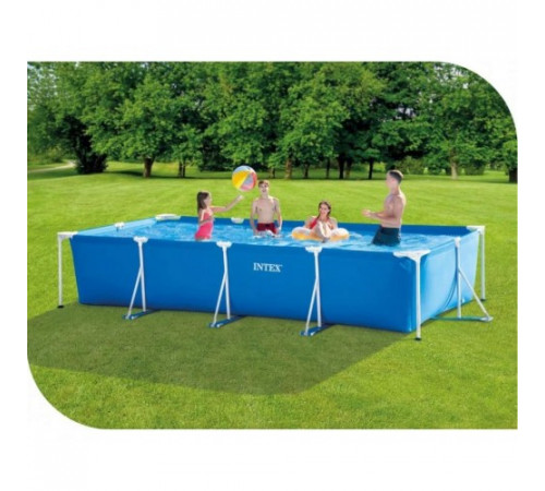 Каркасный семейный прямоугольный бассейн Intex "Mini Frame Pool" 28274 7127л