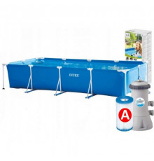 Каркасный семейный прямоугольный бассейн Intex "Mini Frame Pool" 28274 7127л