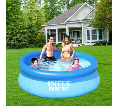 Семейный надувной наливной бассейн (244*76) Easy Set Intex 28110 / 2419 л круглый