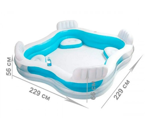 Надувной бассейн Intex 56475 (229х229х66 см)