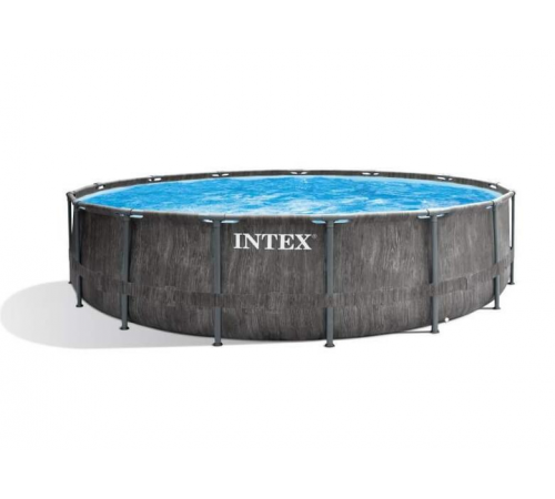 Каркасный бассейн Intex 26742, 457 x 122 см + фильтр-насос + лестница + тент + подстилка