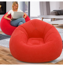 Надувне крісло-пуф Inflatable Sofa / Надувне крісло-мішок 110×110×85 см Червоний