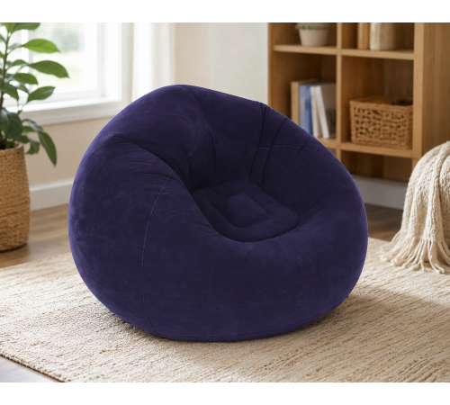 Надувне крісло-пуф Inflatable Sofa / Надувне крісло-мішок 110×110×85 см Фіолетове