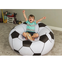 Надувне крісло-пуф Inflatable Sofa / Надувне крісло-мішок 110×110×85 см Чорно-білий