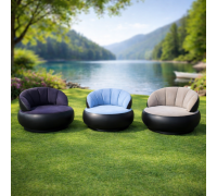Надувное кресло AIR SOFA / Надувное велюровое кресло 80×80×67см