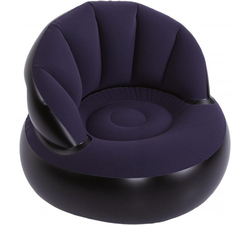 Надувное кресло AIR SOFA / Надувное велюровое кресло 80×80×67см Темно-сиинй