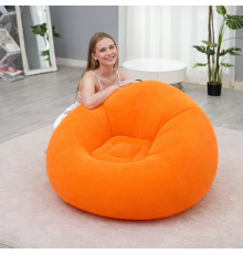 Надувне крісло-пуф Inflatable Sofa / Надувне крісло-мішок 110×110×85 см Помаранчевий