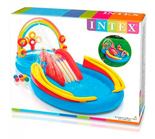 Надувний Ігровий центр басейн Intex 57453 Веселка 297 х 193 х 135см, 428л за 3110 грн