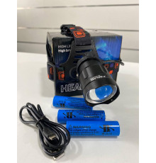 Налобный фонарь Bailong BL 218 HP50 3х18650 (100)