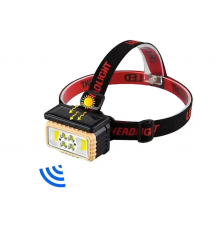 Фонарь налобный Bailong LY-805S WL-280 с сенсорным датчиком и солнечной панелью USB Type-C (120)