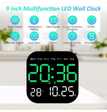 Цифровые настенные часы 6650-2 Led, GREEN (40)