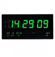 Электронные настенные часы VST 4622-4/ 0181 Green/ 23cm*45cm*3cm (12 шт/ящ)
