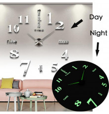 Настенные часы Horloge 3D DIY кварц 27/37/47 55 см с фосфорными цифрами ZH 72520/ 0128 ( (72 шт/ящ)