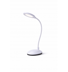 Настольная LED лампа с гибкой ножкой (USB/Battery, 3 режима света) Белая