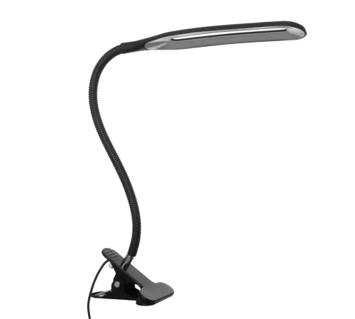 Настольная LED лампа на прищепке, от USB, Berger 1043-TL-10 Black / Светодиодная лампа с гибкой ножкой