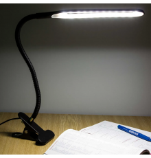 Настольная LED лампа на прищепке, от USB, Berger 1043-TL-10 Black / Светодиодная лампа с гибкой ножкой
