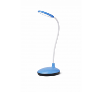 Настільна LED лампа з гнучкою ніжкою (USB/Battery, 3 режими світла) Блакитна