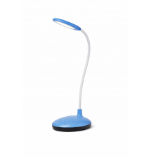 Настольная LED лампа с гибкой ножкой (USB/Battery, 3 режима света) Голубая