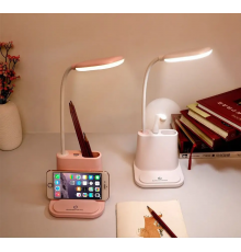 Акумуляторна настільна LED лампа Bionic Desk Lamp c USB виходом, органайзером та підставкою для смартфона