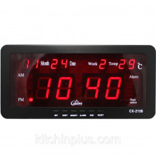 Настольные электронные часы с температуром VST-2158 RED / 1228 (40 шт/ящ)