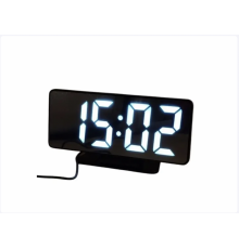 Часы настольные VST-888-6 Белая подсветка + температура USB (60)