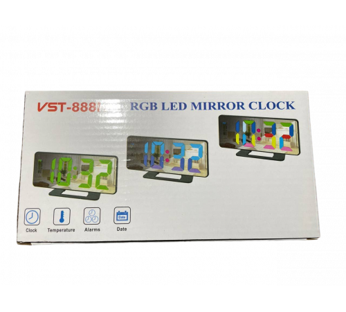 Настольные часы от сети VST-888H RGB/ 9975 (60) за 487 грн