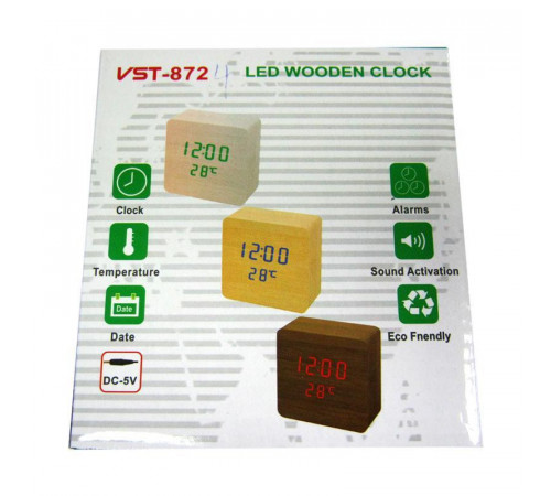Настольные часы от сети+батарейка VST-872/6995 (80 шт/ящ) за 690 грн